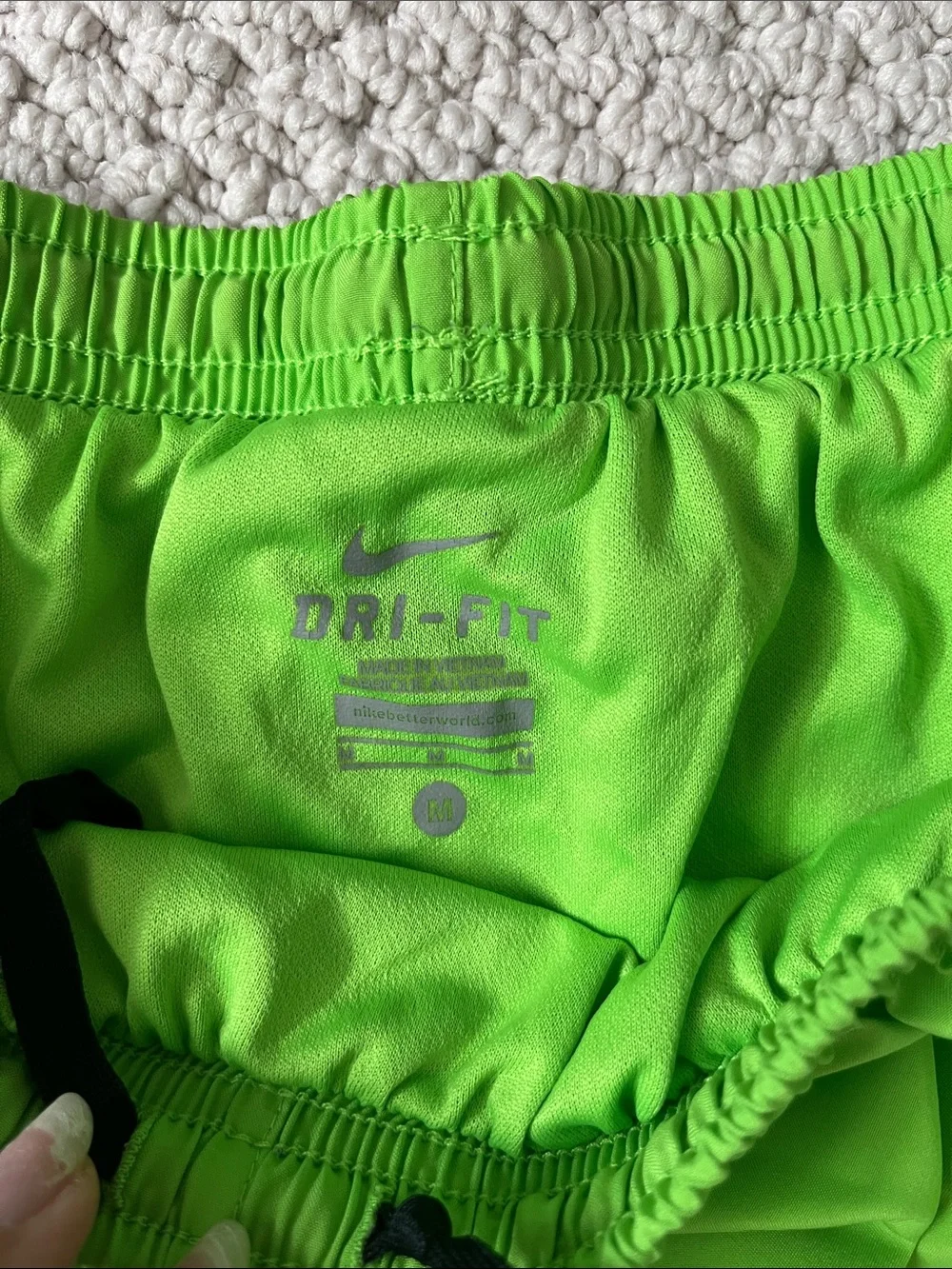 Nike Bright Lime Green Athletic Shorts M women’s run